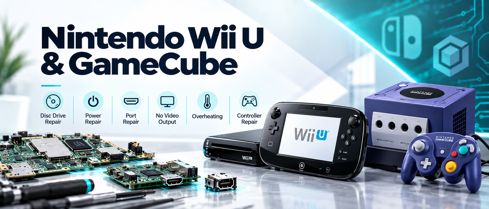 Nintendo Wii U and GameCube repairs banner